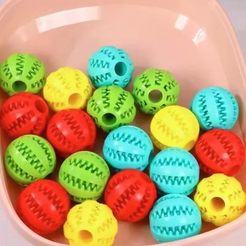 Bowl full of rubber treat balls
