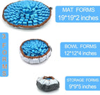 Snuffle mat in mat, bowl and storage forms with sizes