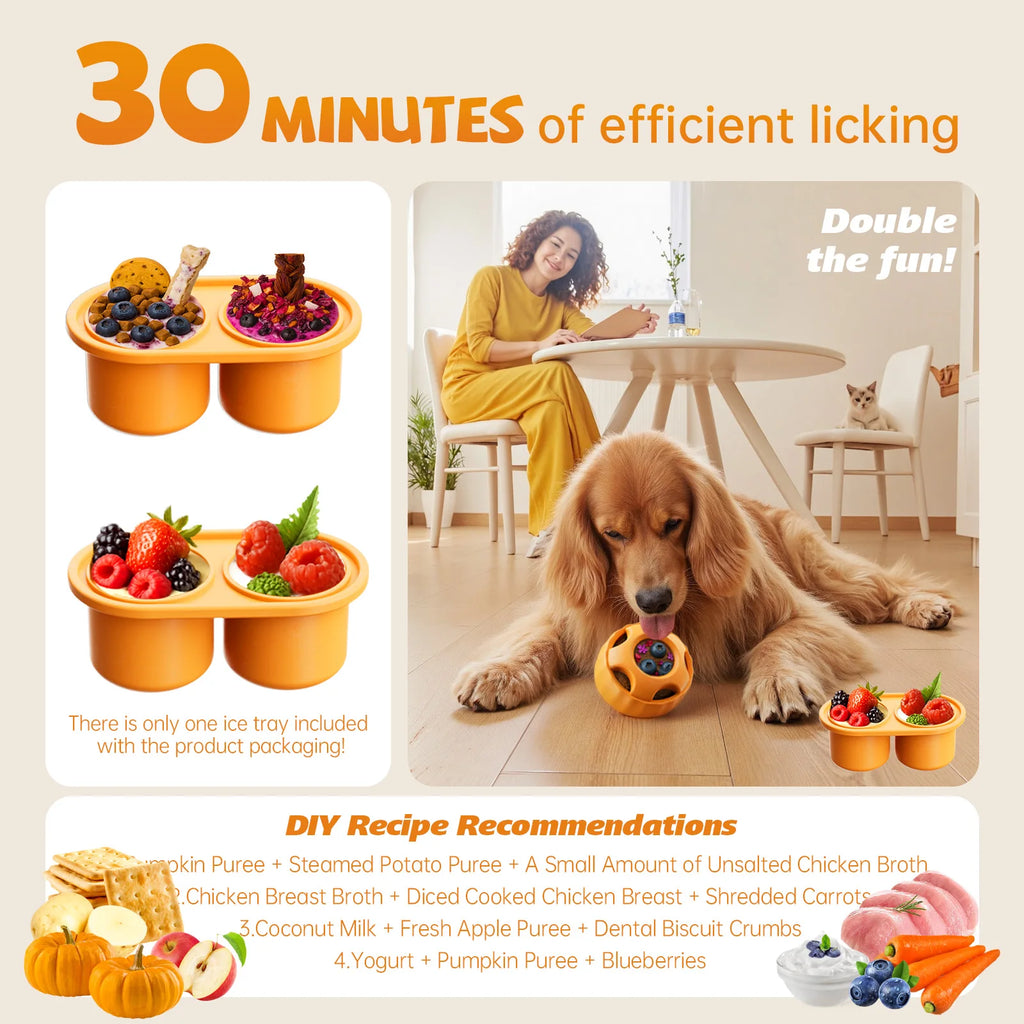Frozen Treat Ball & Lick Tray Set