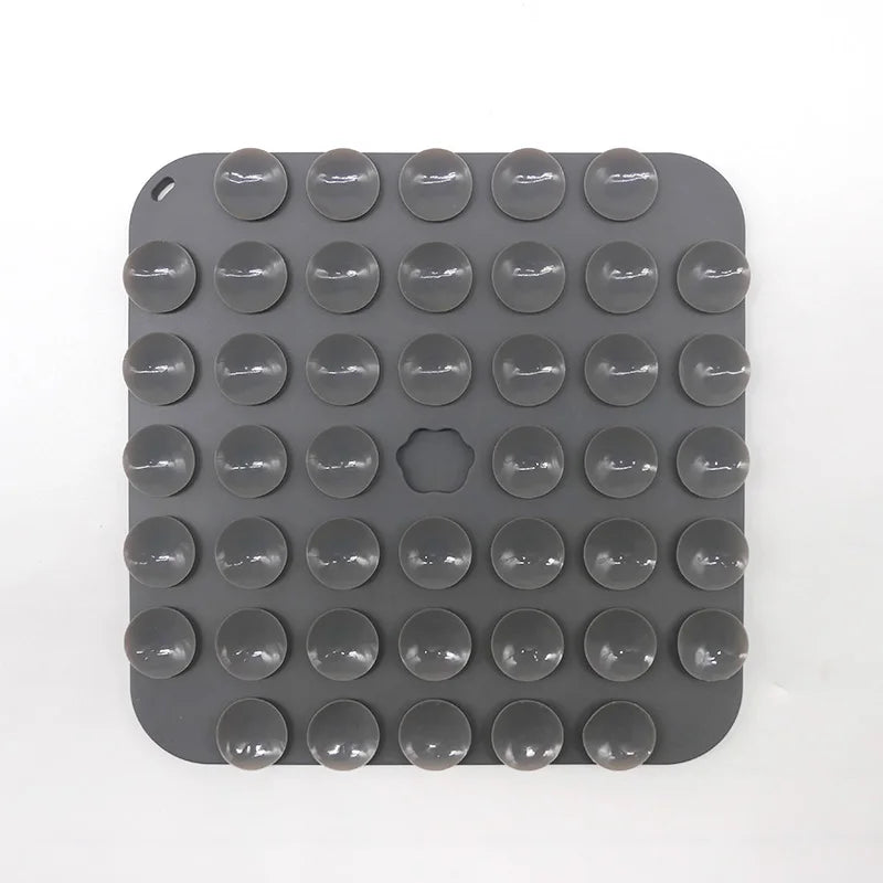 Back of the lick mat with suction cups