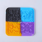 Mixed-color silicone lick mat