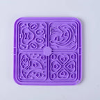 Purple silicone lick mat