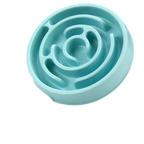 Blue round maze slow feeder bowl