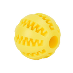 Yellow rubber treat ball