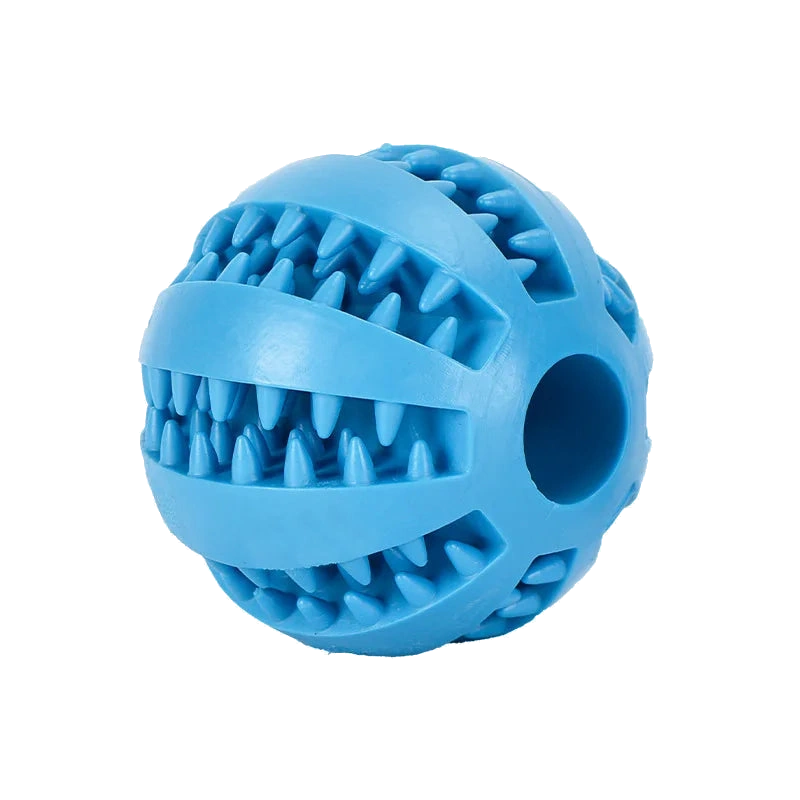 Blue rubber treat ball