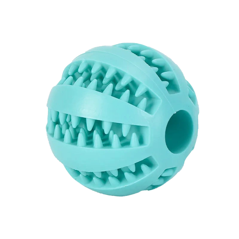 Sky blue rubber treat ball