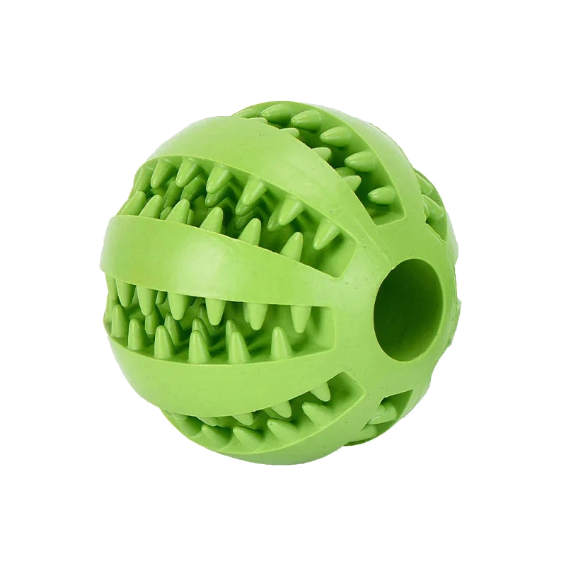 Green rubber treat ball