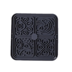 Black silicone lick mat